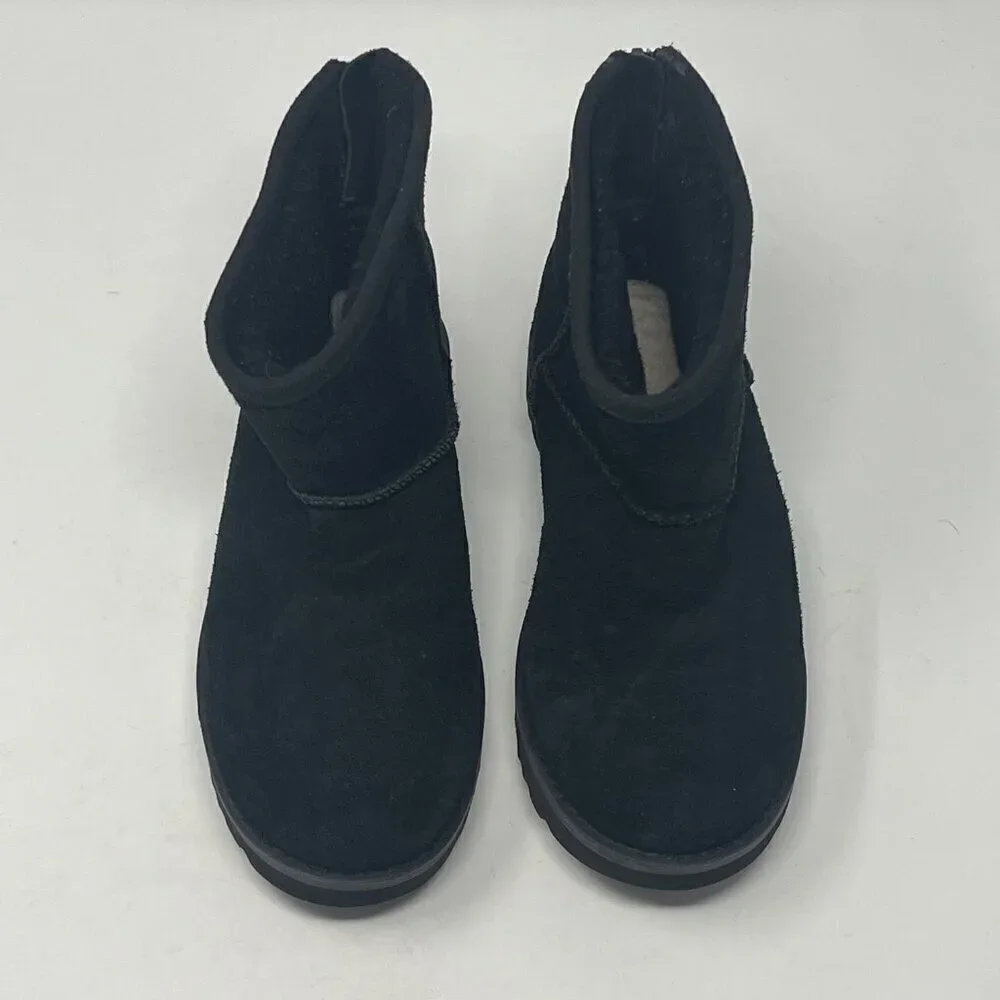 UGG Classic Mini Logo Zip Boot black 5 suede women